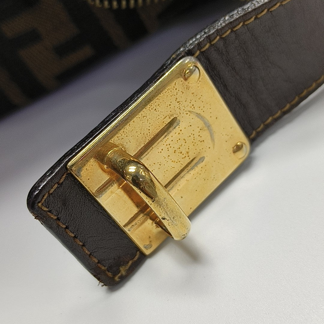 Canvas Top Handle Bag Brown