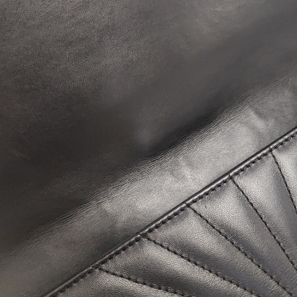 Queen Margaret Quilted Calfskin Black