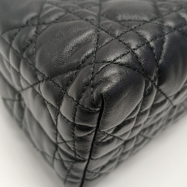Jolie Top Handle Mini Cannage Lambskin Black