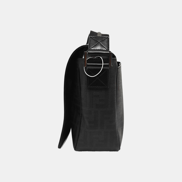 Coated Canvas Crossbody Bag Medium Black