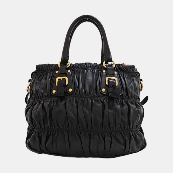 Gaufre Quilted Lambskin Black