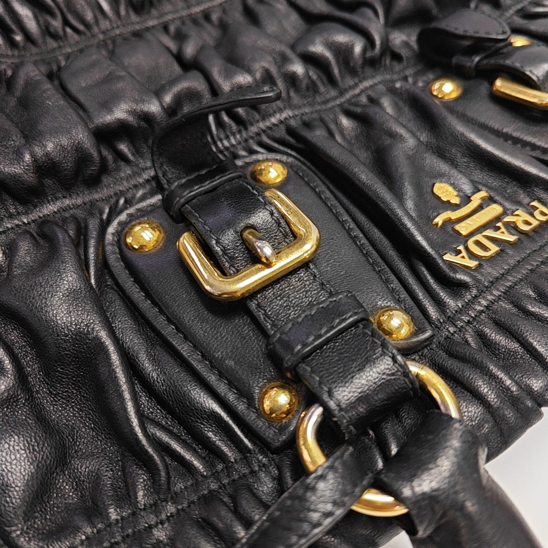 Gaufre Quilted Lambskin Black