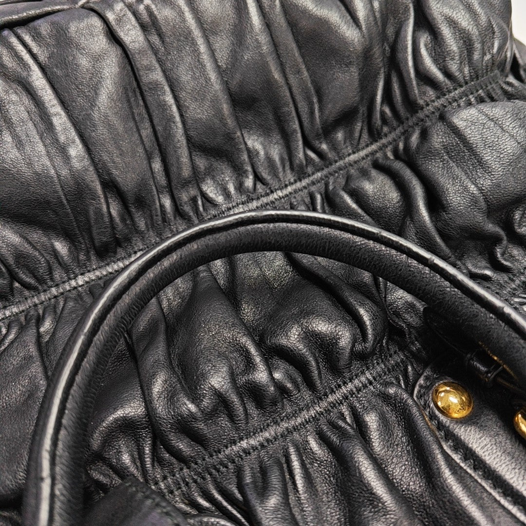 Gaufre Quilted Lambskin Black