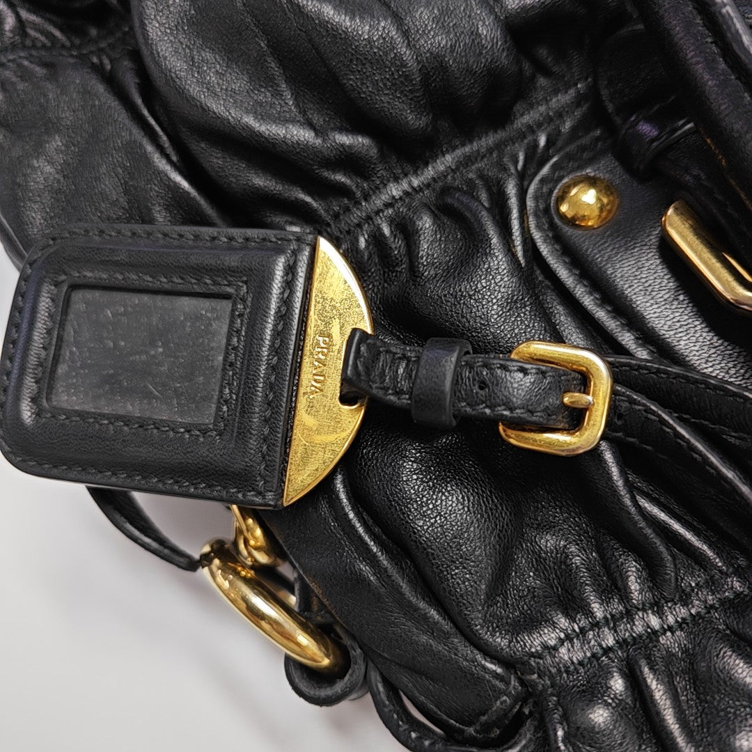 Gaufre Quilted Lambskin Black