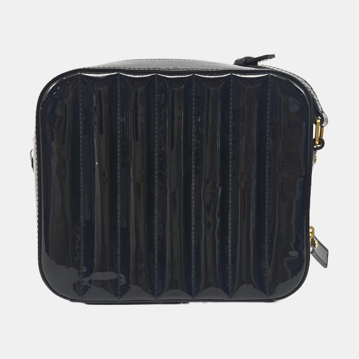VICKY Quilted Patent Leather Black