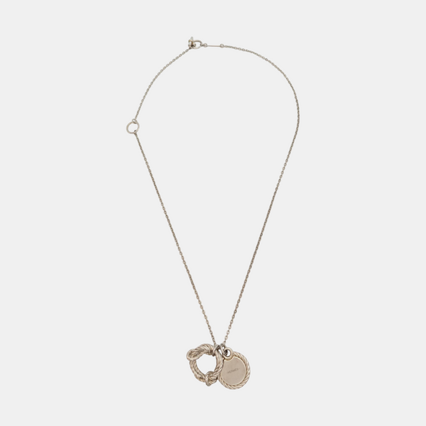 Authenticated pre-owned  Cordage Silver-tone Metal Palladium-Plated Necklace - Necklace at Looply