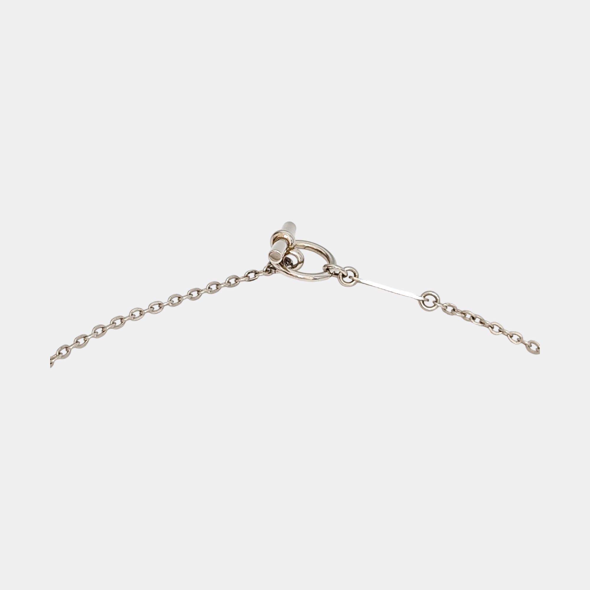 Authenticated pre-owned  Cordage Silver-tone Metal Palladium-Plated Necklace - Necklace at Looply