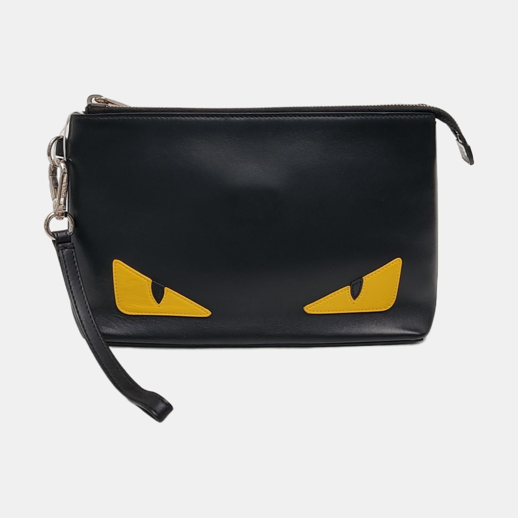 Calfskin Top Handle Bag Medium Black