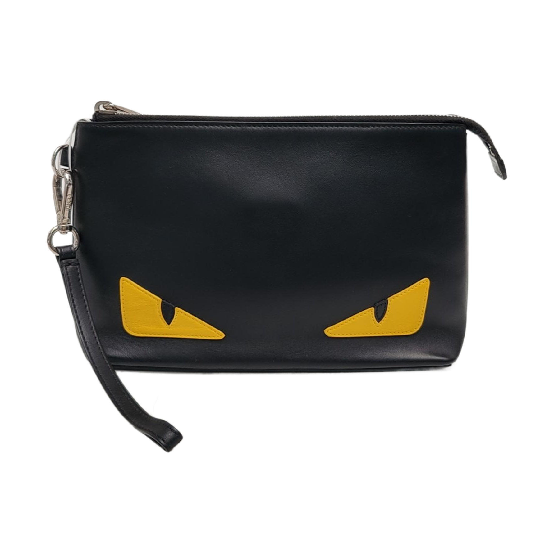 Calfskin Top Handle Bag Medium Black