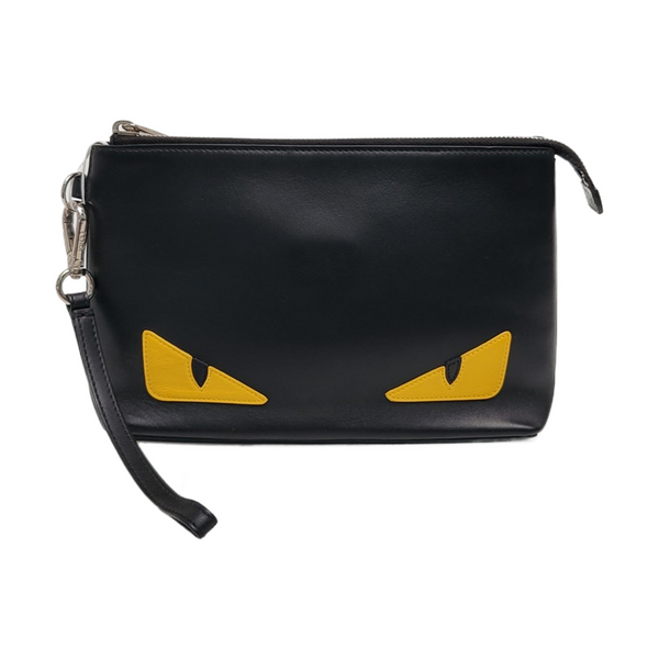 Calfskin Top Handle Bag Medium Black
