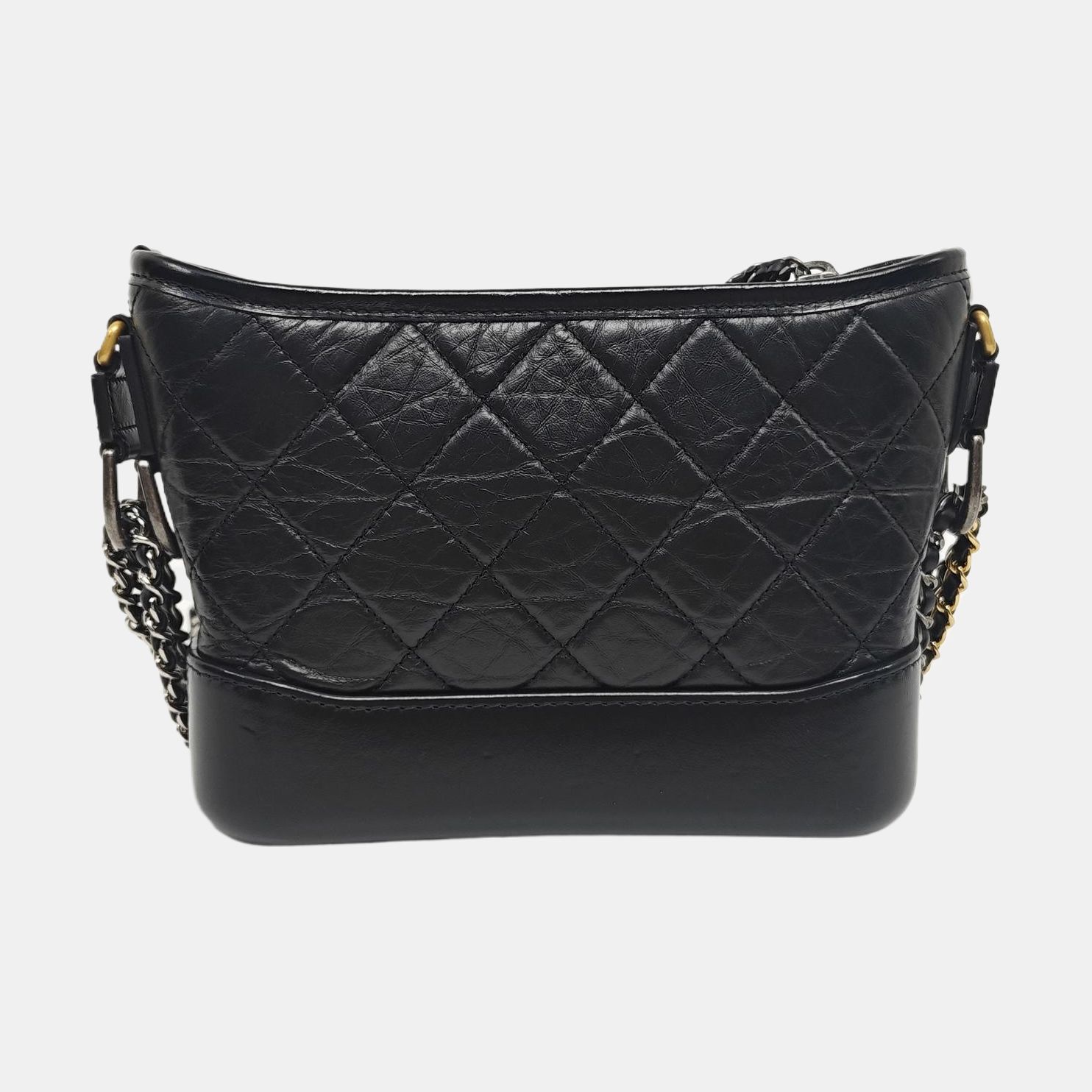 GABRIELLE Small Quilted Vintage Calf Black