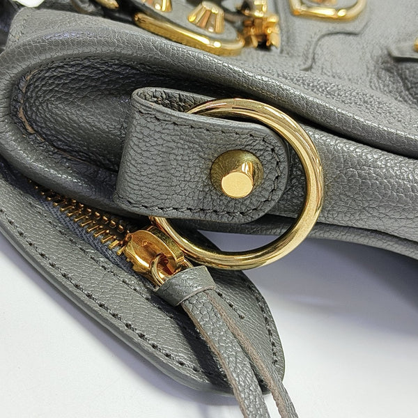 Classic Metallic Edge City Mini Lambskin Gray