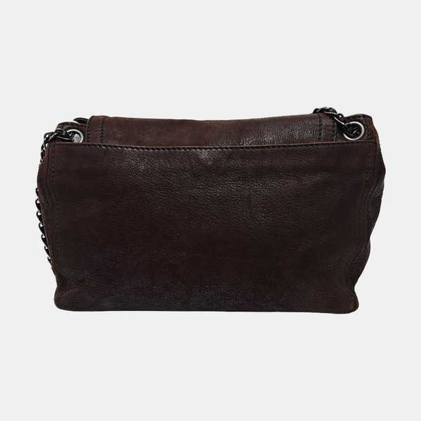 Calfskin Shoulder Bag Brown