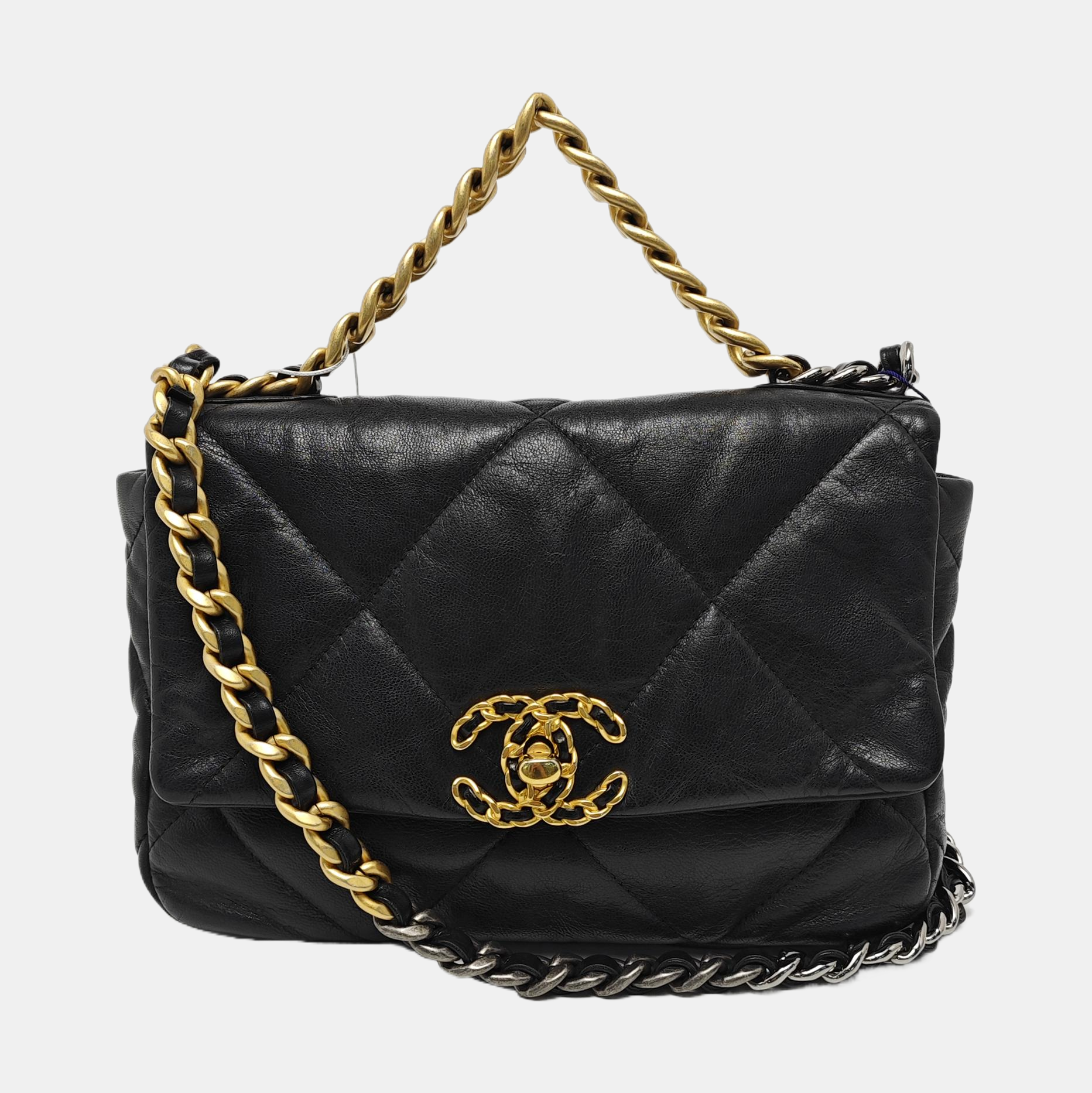 CHANEL 19 Quilted Lambskin Black