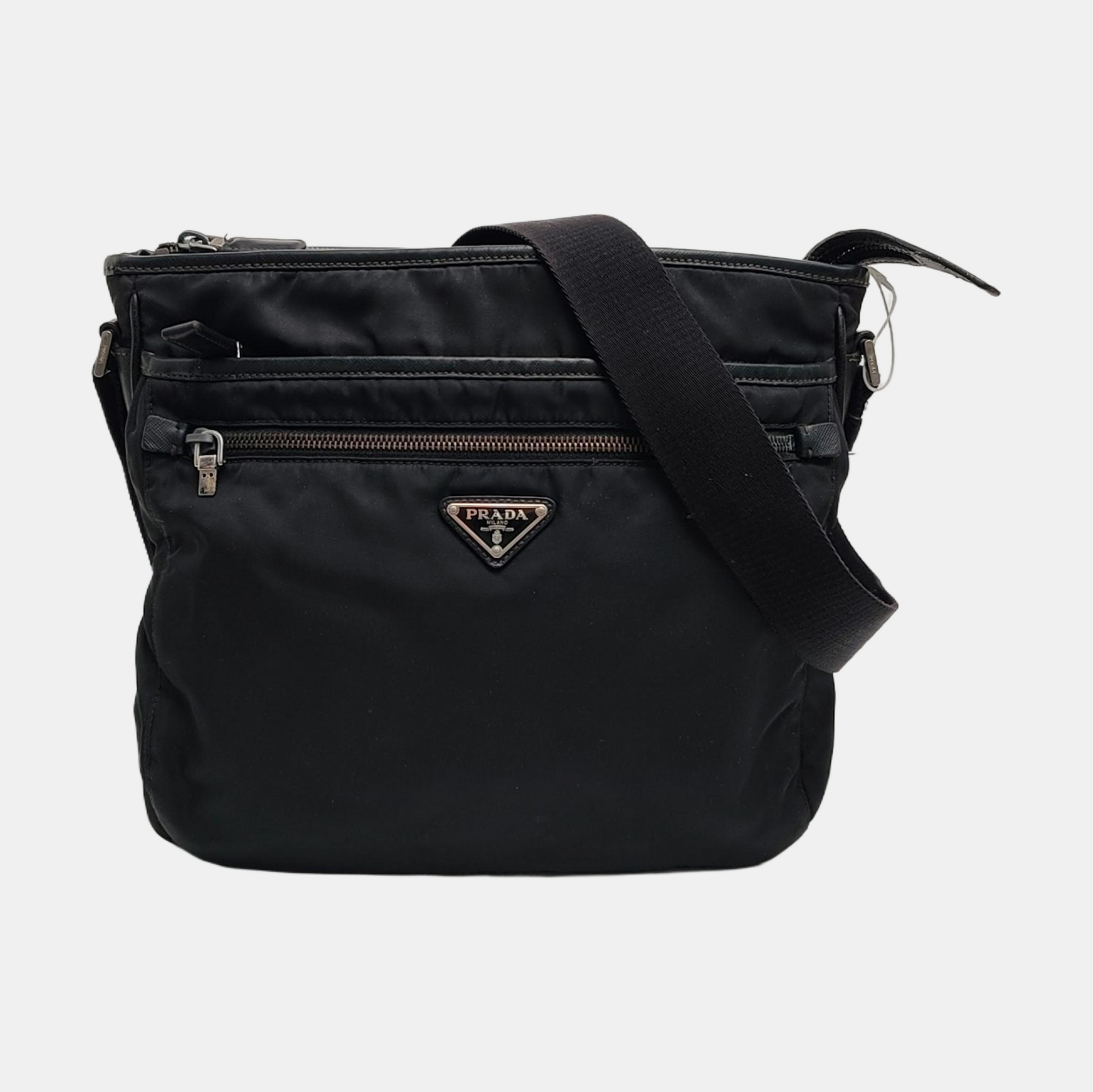 Nylon Shoulder Bag Black