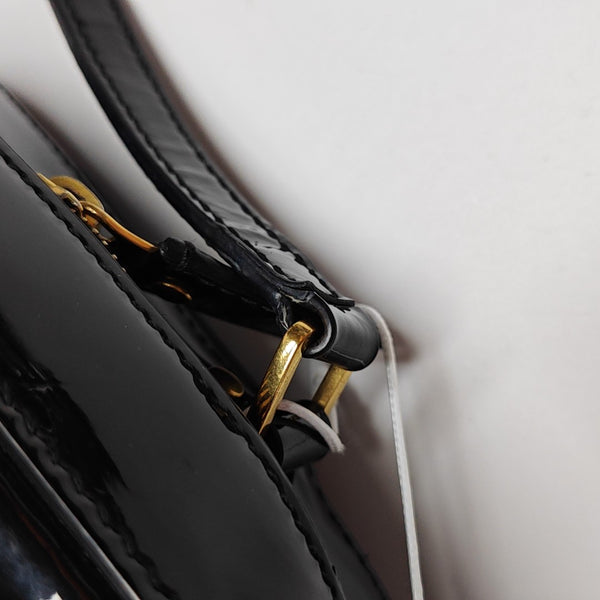 VICKY Quilted Patent Leather Black