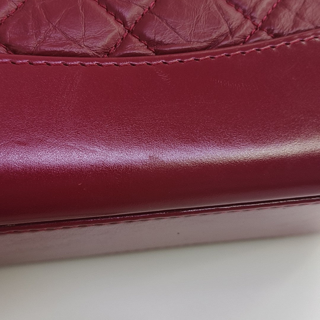 GABRIELLE Small Quilted Calfskin Red