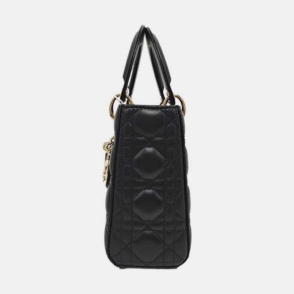 Lady Dior Small Cannage Lambskin Black