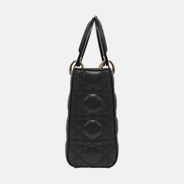 Lady Dior Small Cannage Lambskin Black