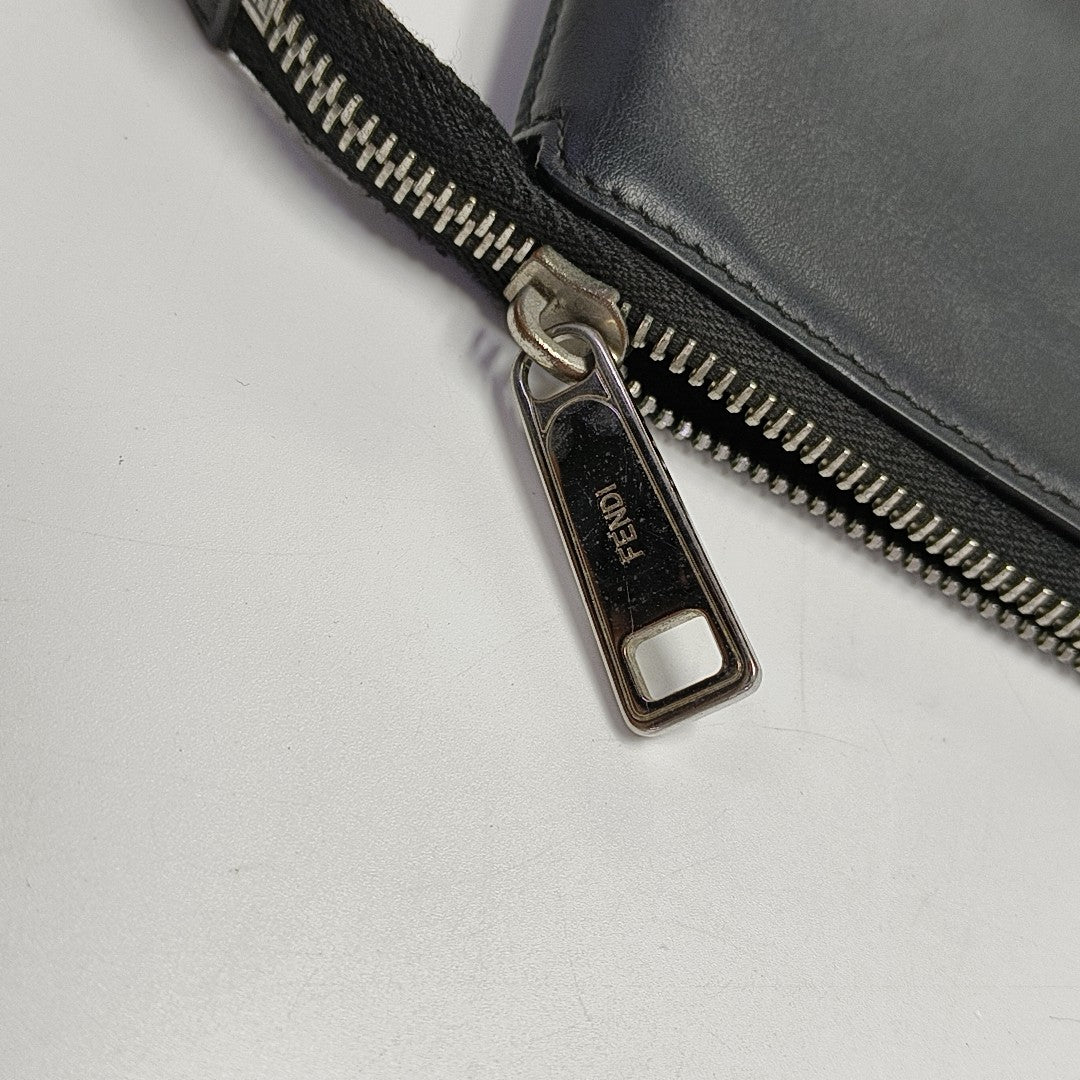 Calfskin Top Handle Bag Medium Black