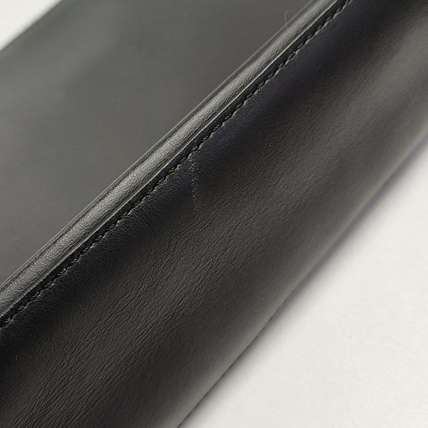 Calfskin Top Handle Bag Medium Black