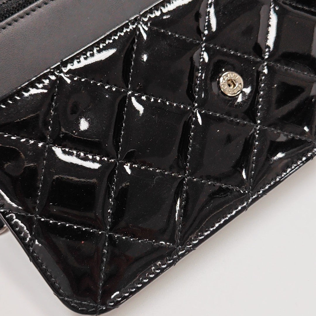WOC Quilted Patent Leather Black