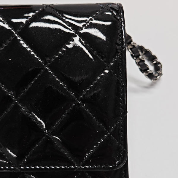 WOC Quilted Patent Leather Black