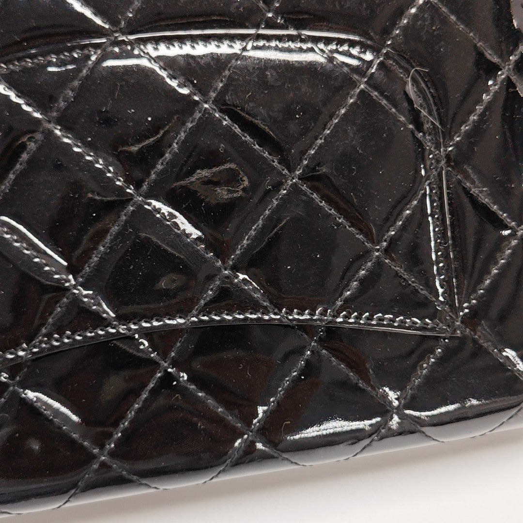 WOC Quilted Patent Leather Black
