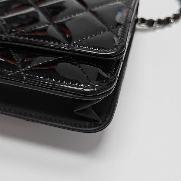 WOC Quilted Patent Leather Black
