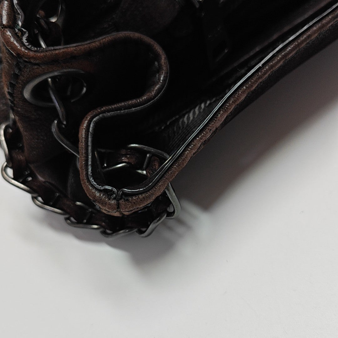 Calfskin Shoulder Bag Brown