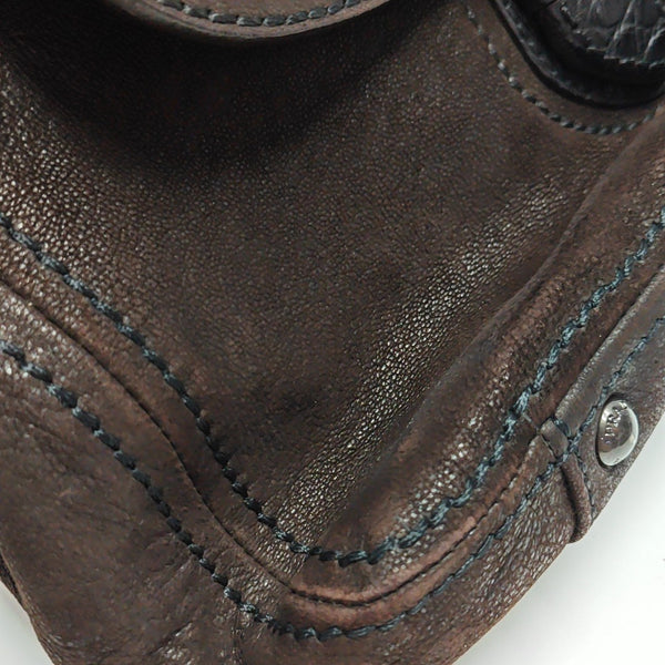 Calfskin Shoulder Bag Brown