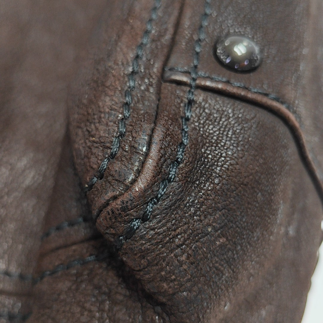 Calfskin Shoulder Bag Brown