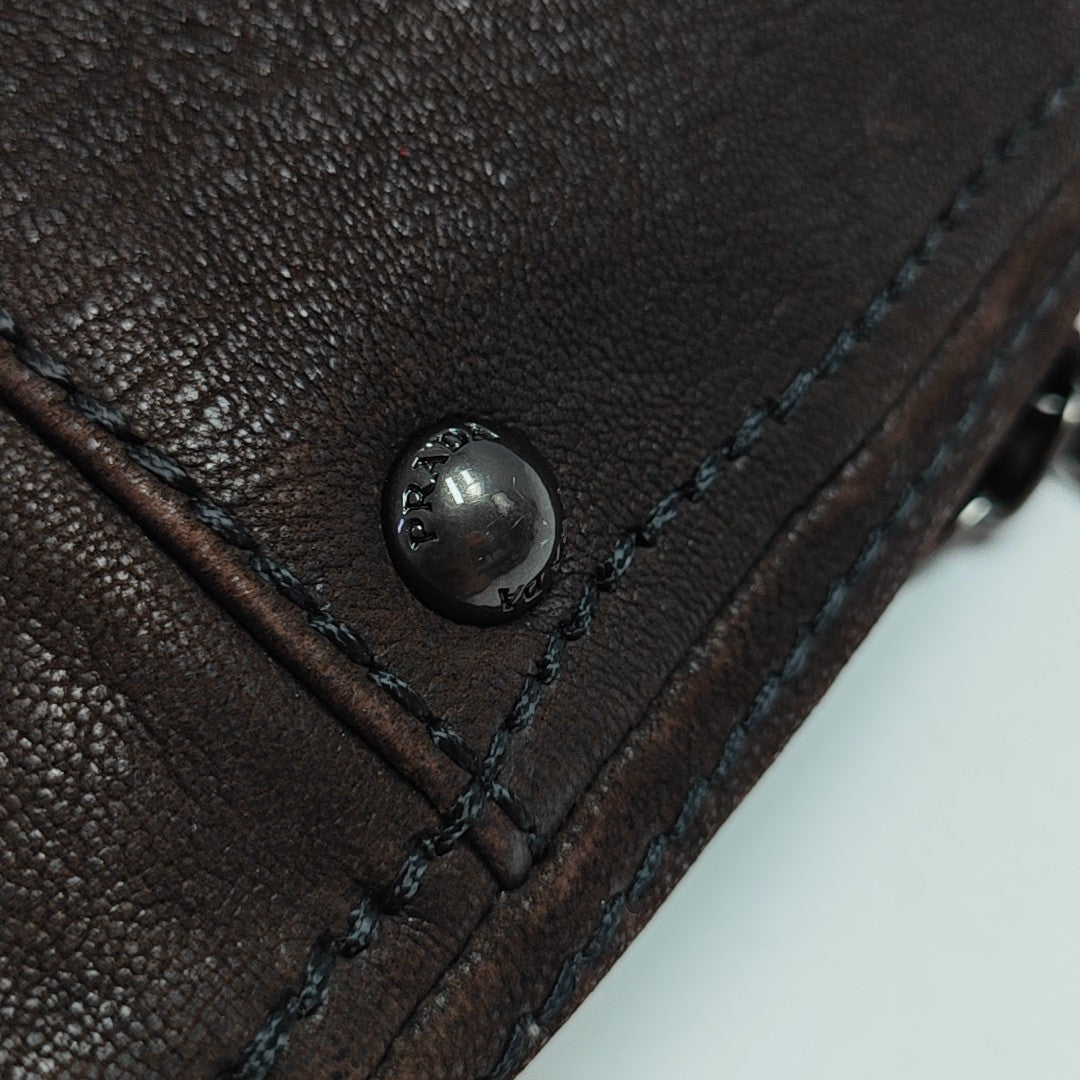 Calfskin Shoulder Bag Brown