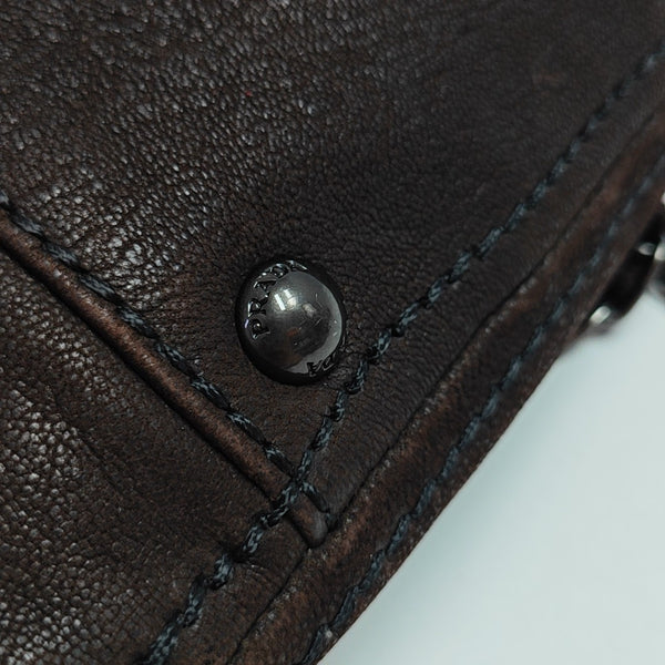 Calfskin Shoulder Bag Brown