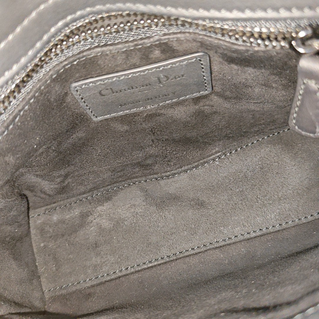 Lady Dior Mini Cannage Lambskin Black
