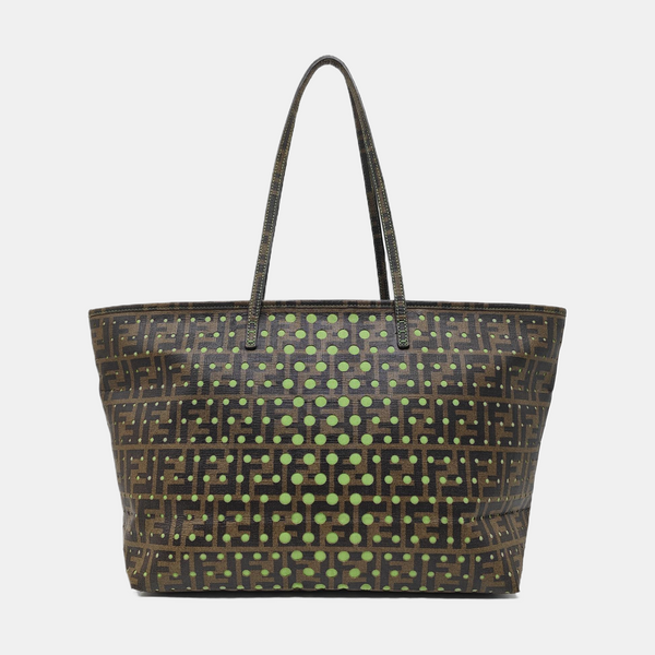 Coated Canvas Tote Bag Brown