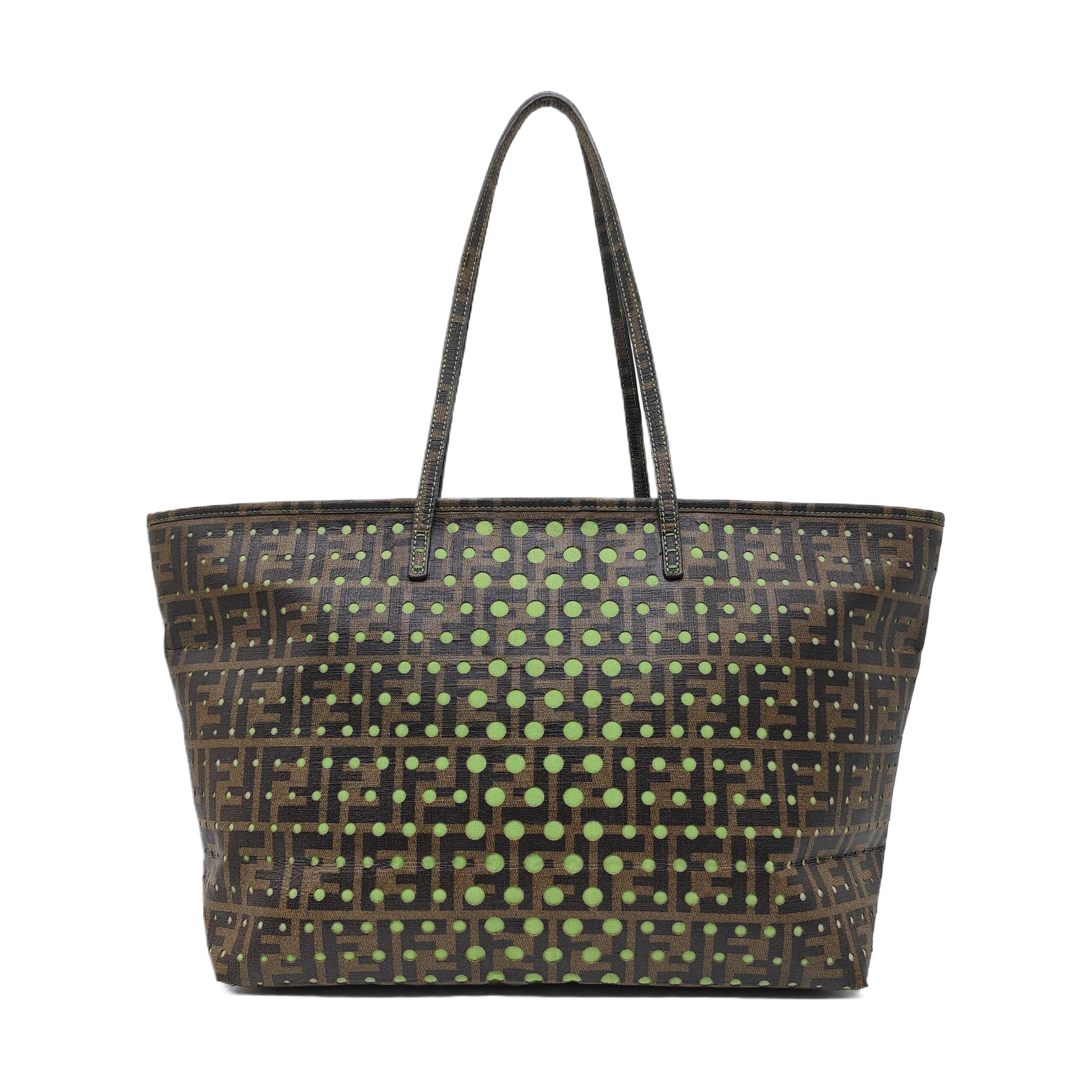 Coated Canvas Tote Bag Brown
