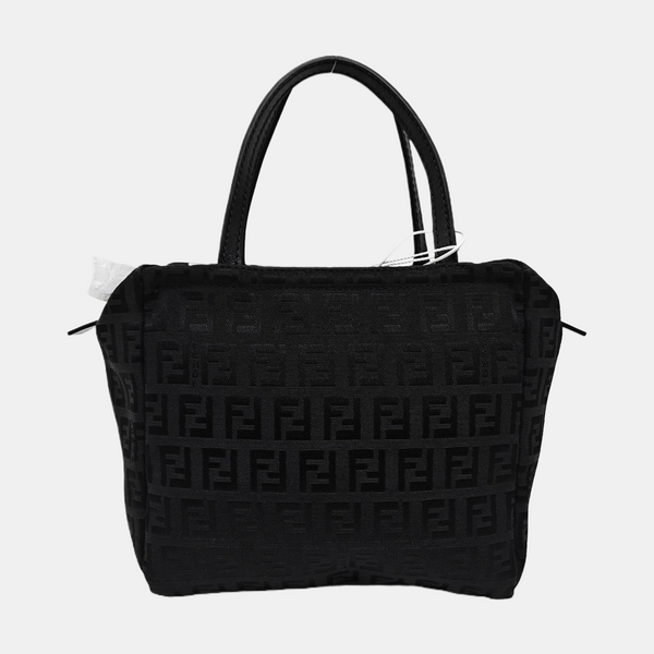 Canvas Top Handle Bag Black