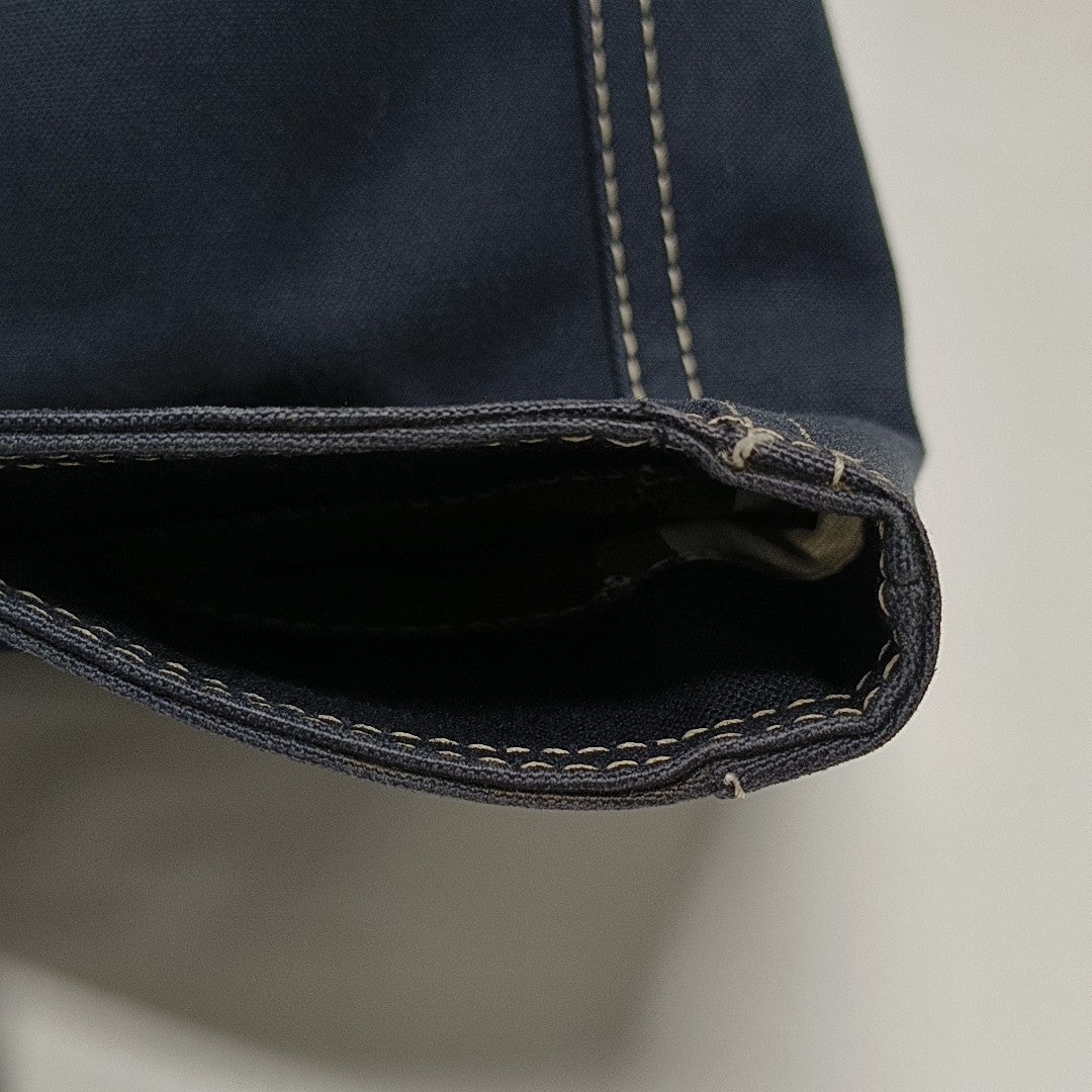 Quilted Canvas Tote Bag Blue