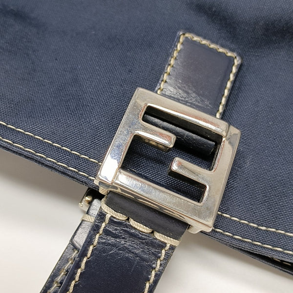 Quilted Canvas Tote Bag Blue