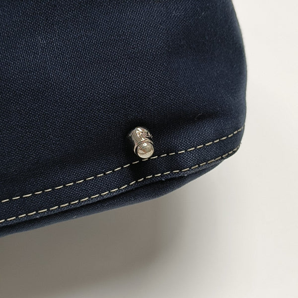 Quilted Canvas Tote Bag Blue