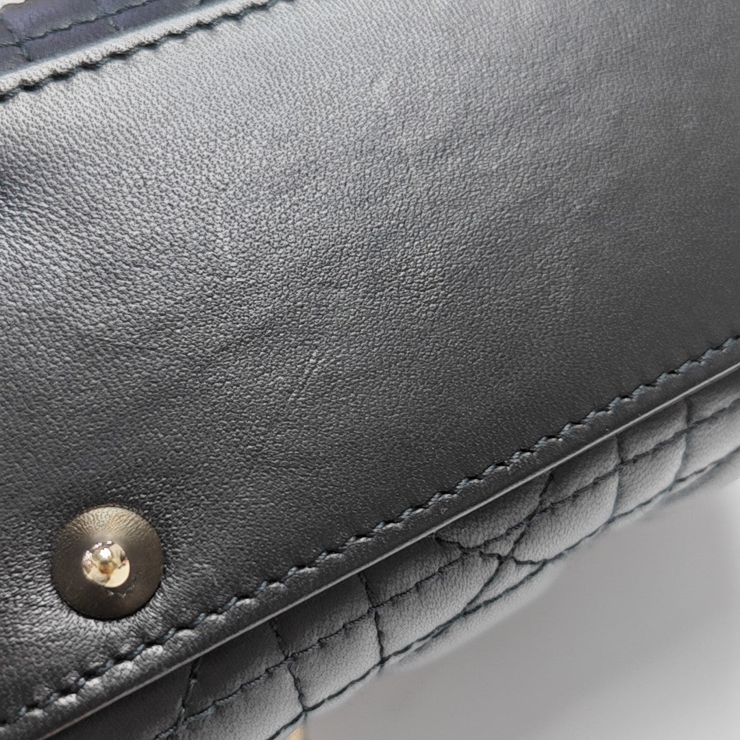 Lady Dior Small Cannage Lambskin Black