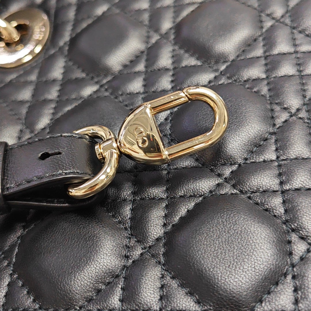 Lady Dior Small Cannage Lambskin Black
