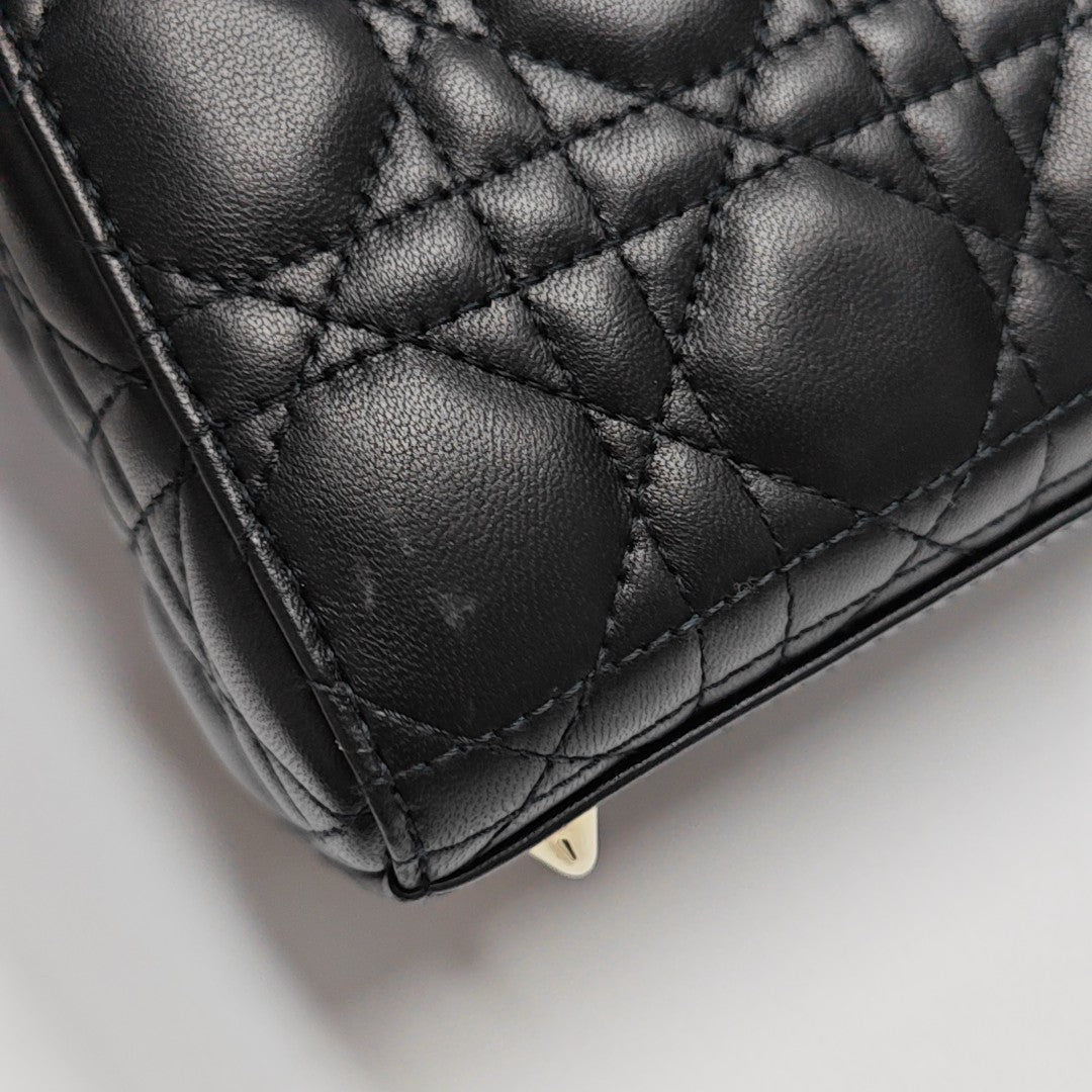 Lady Dior Small Cannage Lambskin Black