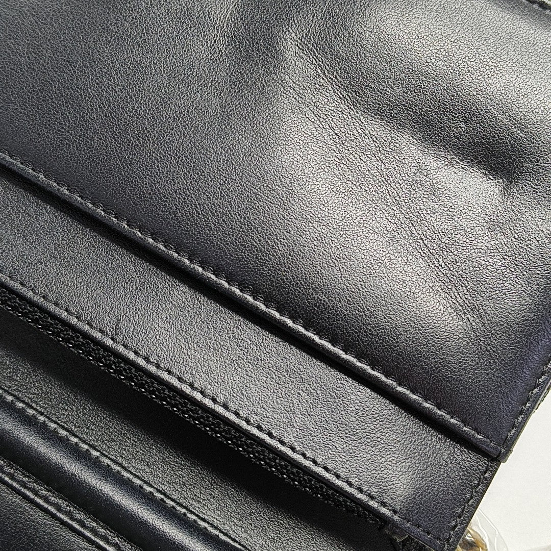 BOY CHANEL Mini Quilted Grained Calfskin Black