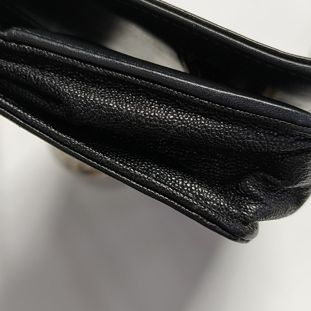 BOY CHANEL Mini Quilted Grained Calfskin Black