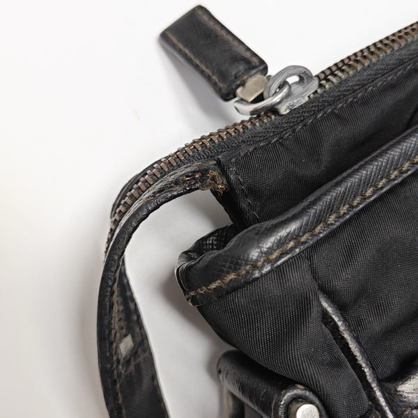 Nylon Shoulder Bag Black