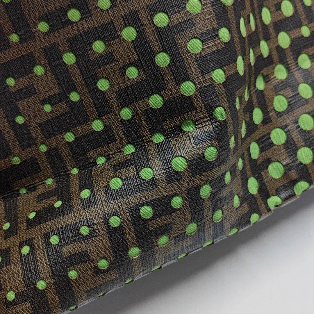 Coated Canvas Tote Bag Brown