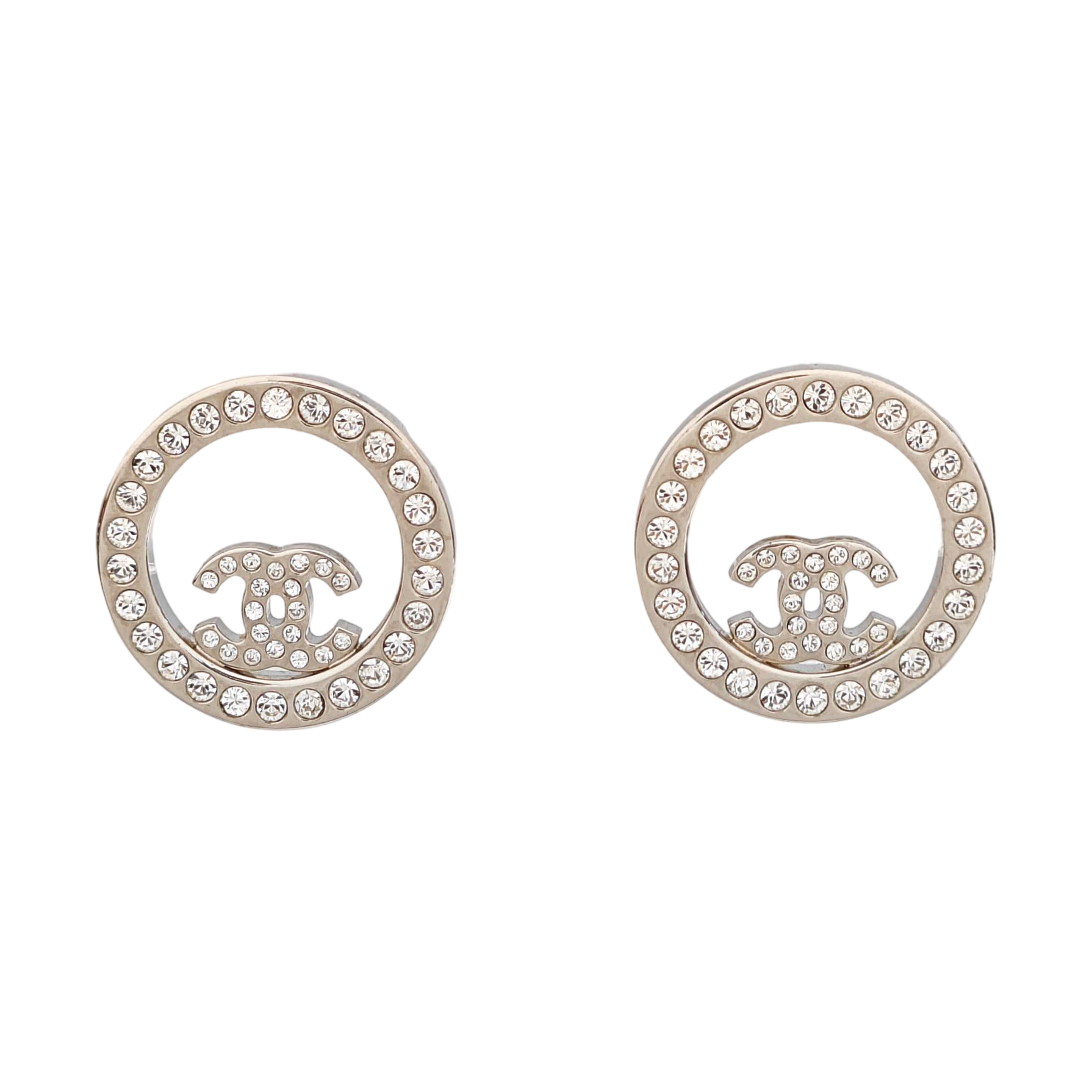 Authenticated pre-owned  Silver-tone Metal Synthetic Diamond Earring - Earrings at Looply