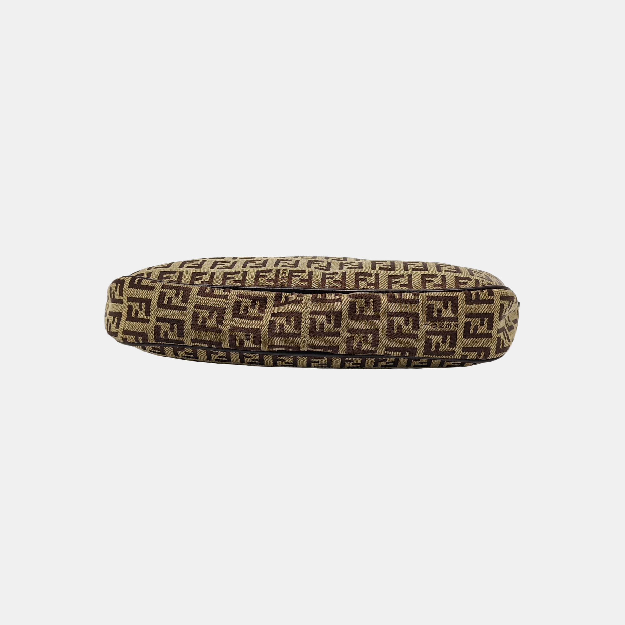 Coated Canvas Shoulder Bag Brown